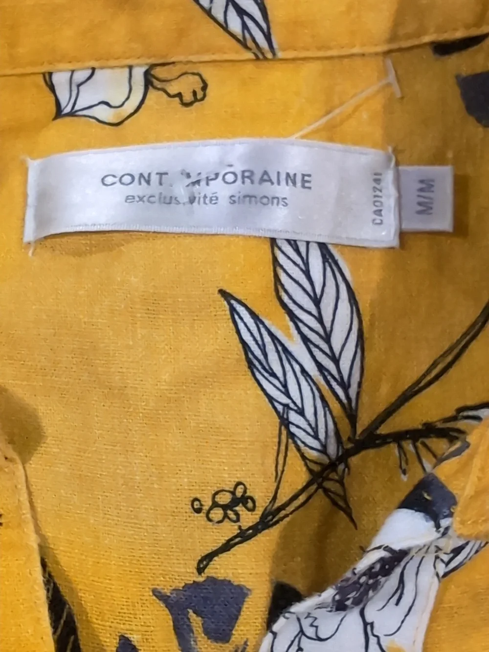 Simons Contemporaine Yellow Floral Shirt Dress - Picture 8 of 10
